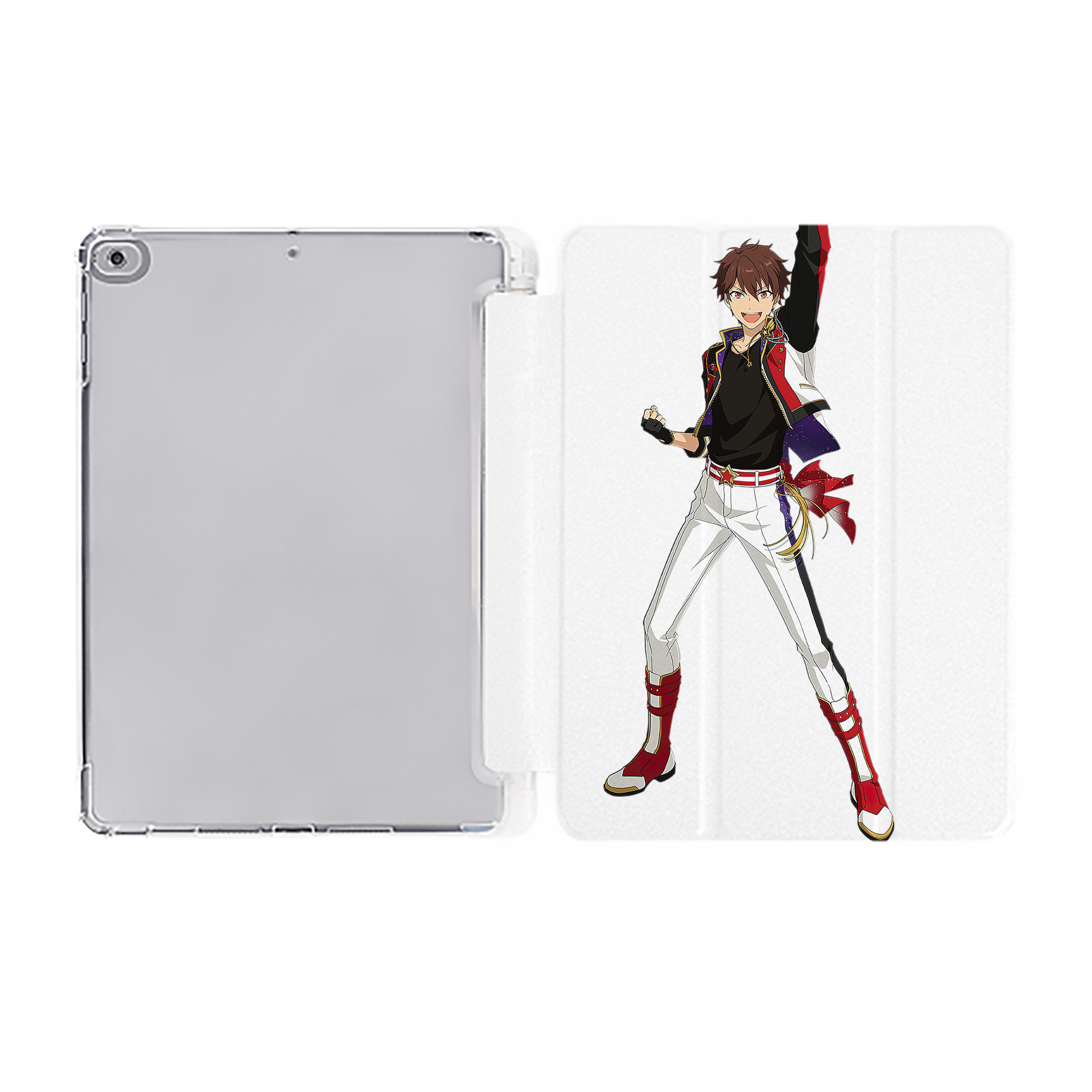 （画像用） あんさんぶるスターズ! Ensemble Stars IPad ケース ペン収納付き 三つ折りスタンド PUレザー×シリコン 対応機種9.5/10.5/10.9インチ